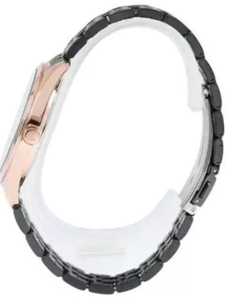 Jam Tangan Pria Classic Alba AS9Q90 AS9Q90X1 Strap Stainless Steel Black Color Case Brown Gold Black Dial