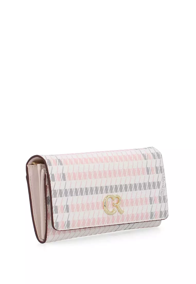 Charmaine 2-Fold Long Wallet - Light Pink