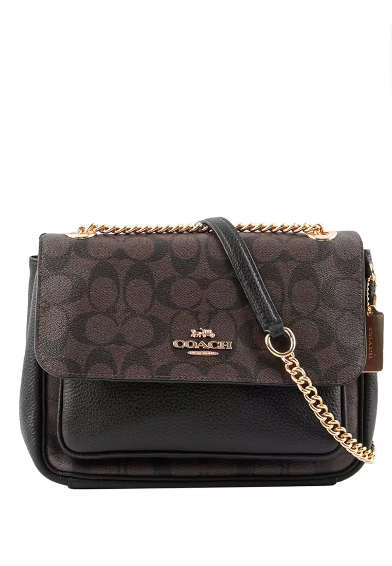 Coach Klare Crossbody 25 In Signature Canvas Dark Brown