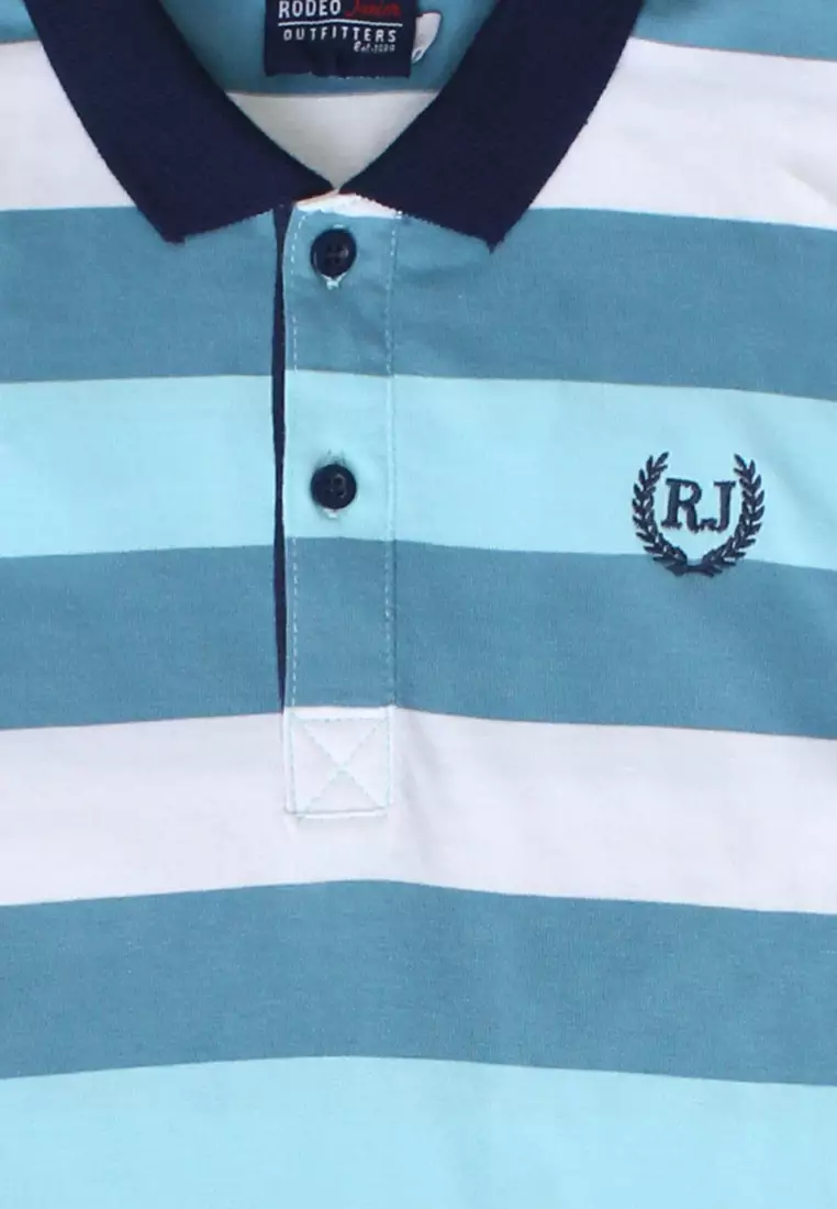 Polo Shirt/ Kaos Anak Laki Blue/ Rodeo Junior Stripe Polo Shirt