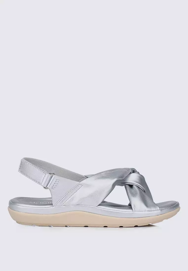 Discount on My Ballerine  shoes - SKU: My Ballerine Easy Step Comfy Sandals In Silver