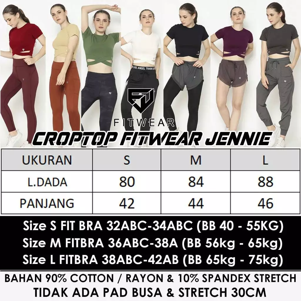 FITWEAR - JENNIE COLOR CROPTOP - ARMY
