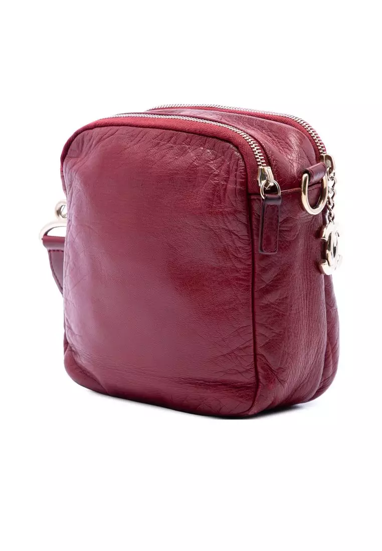 Pre-Loved Chanel Cc Jersey And Lambskin Scale Camera Bag