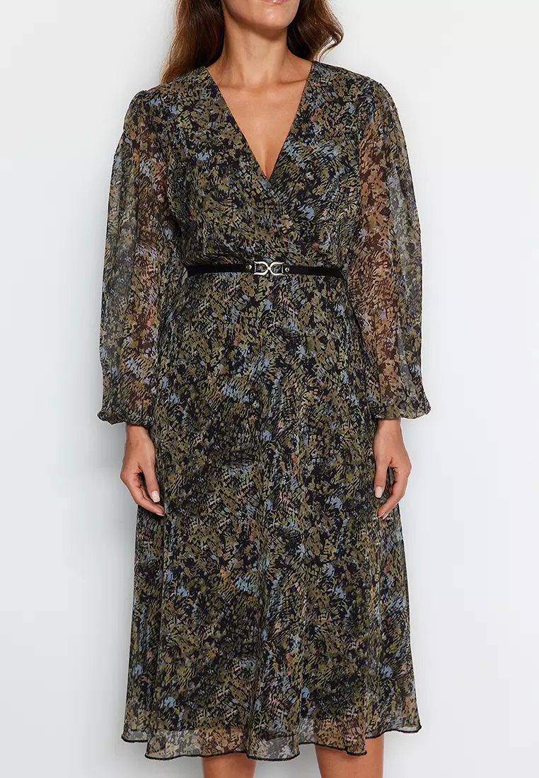 Buy Trendyol Patterned Chiffon Midi Dress 2026 Online