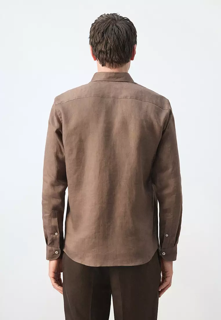 Regular-Fit 100% Linen Shirt