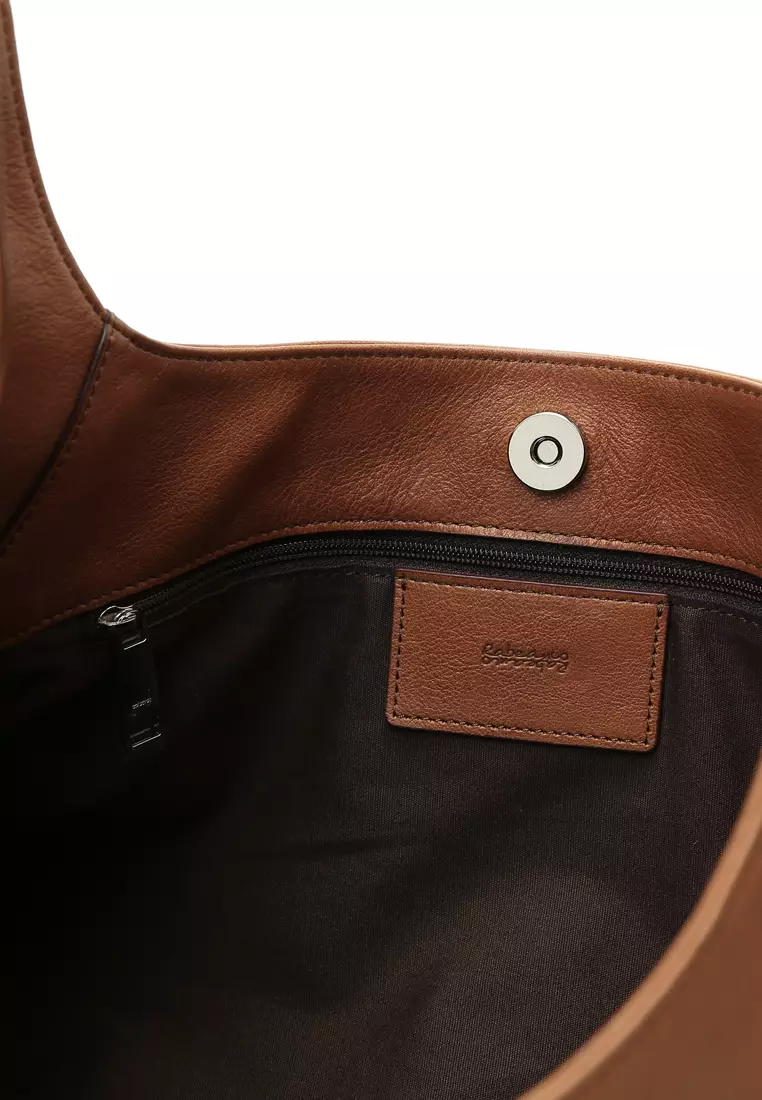 LEXI Side Pocket Hobo Bag II - Caramel