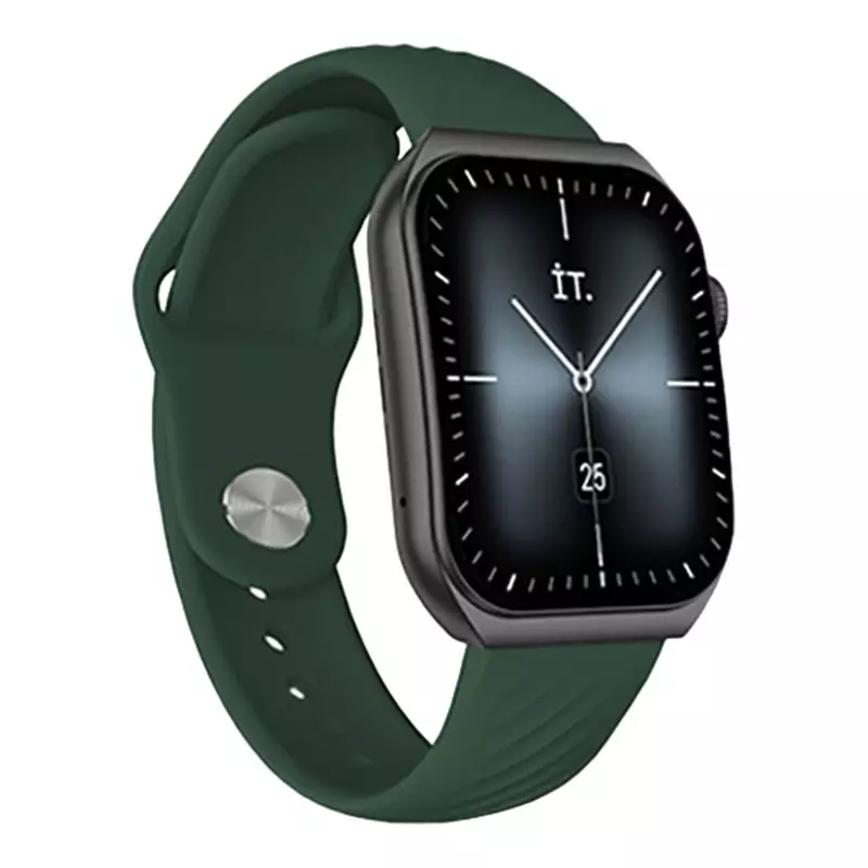 Jam Tangan Pria IT Active Watch Curve WR01 Smartwatch Digital Dial Graphite Rubber Strap