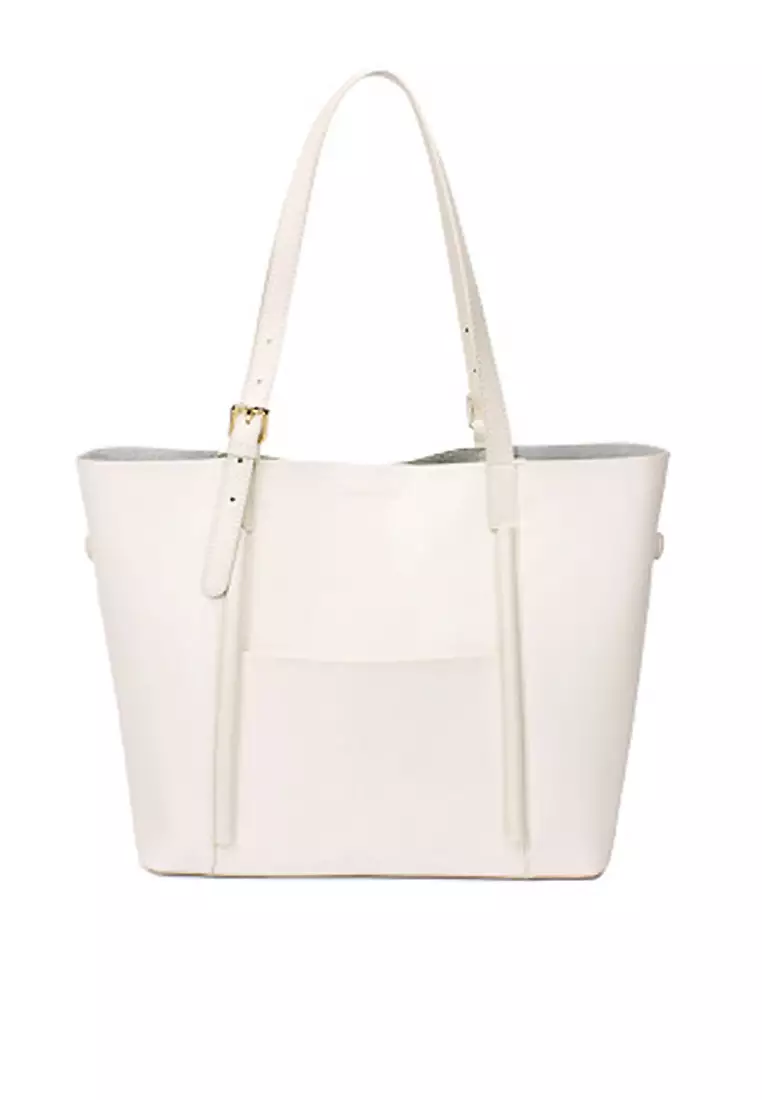 White soft leather handbag shop