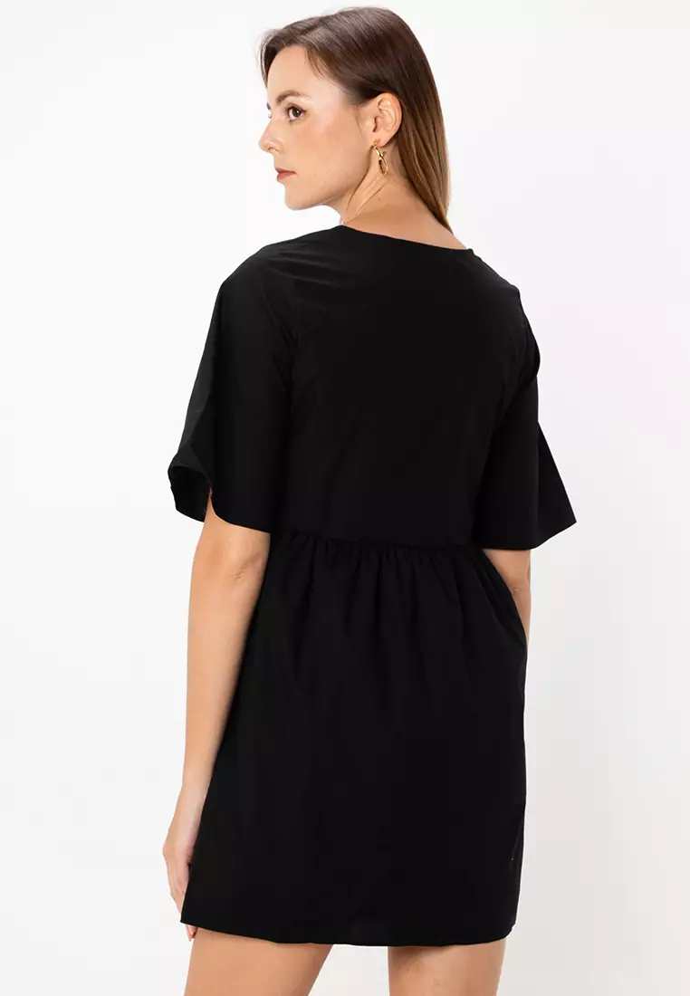 Wrap Smock Mini Dress