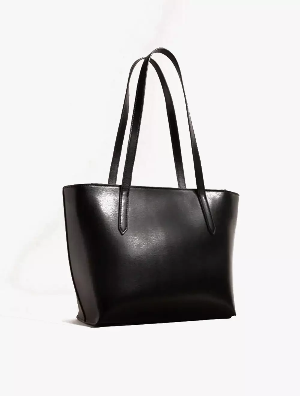 Bow detail shop leather shopper bag