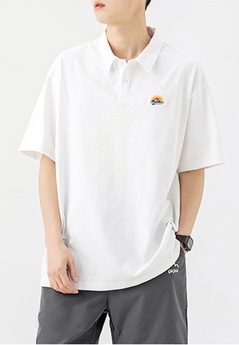 Twenty Eight Shoes white VANSA Cotton Polo Short-sleeve T-Shirt VCM-PL1637 A145AAAD8822D0GS_1