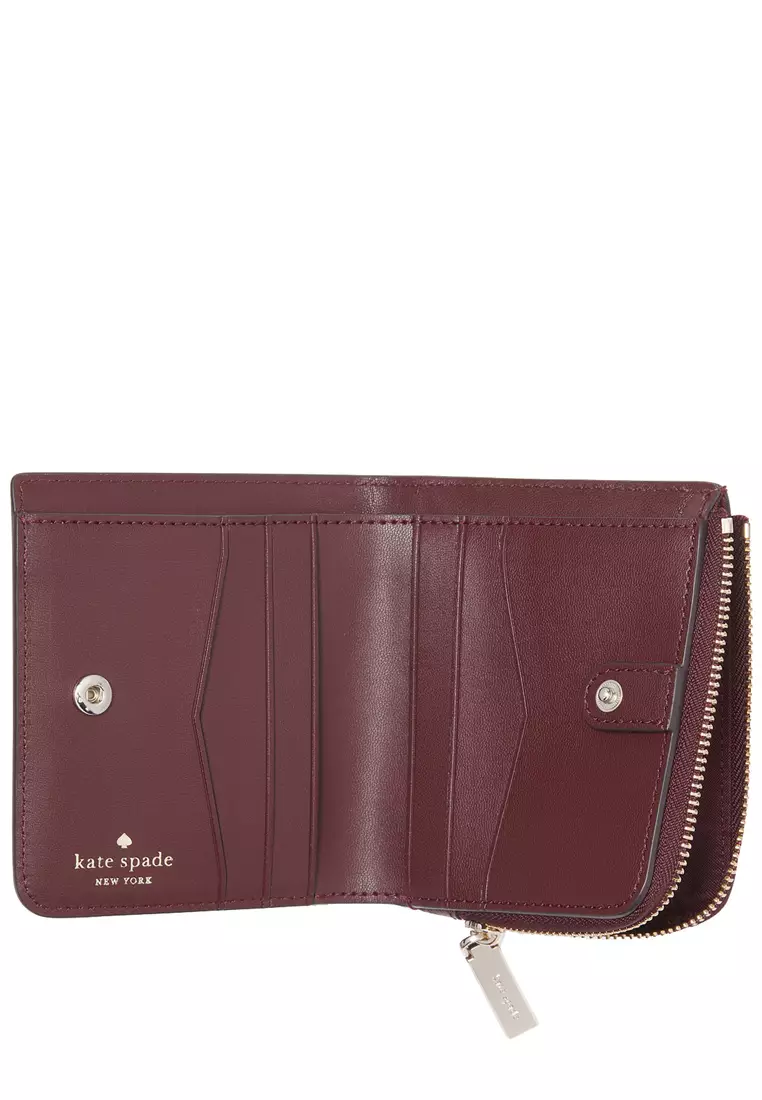 Staci Small L-Zip Bifold Wallet - Cherrywood WLR00143