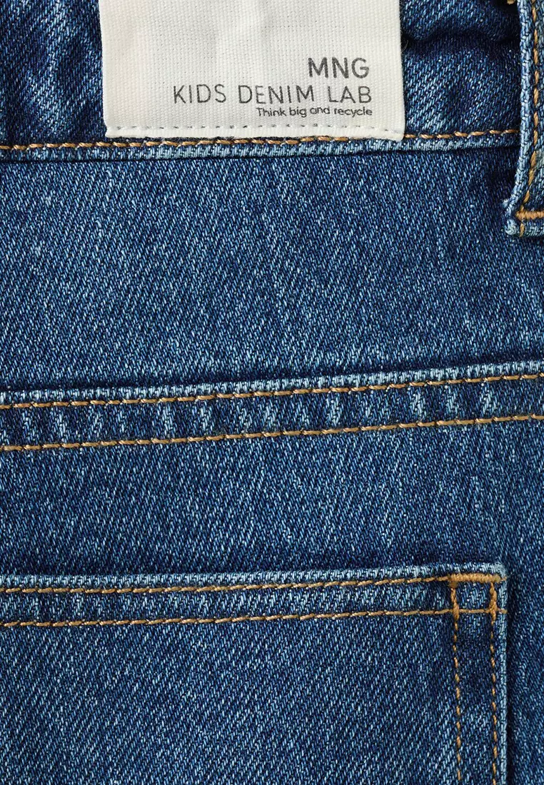 Turned-Up Straight Jeans