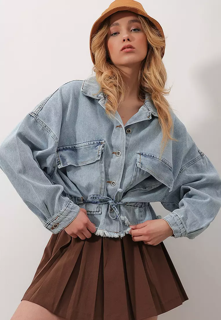 Alacati Crop Denim Jacket 2024, Buy Alacati Online