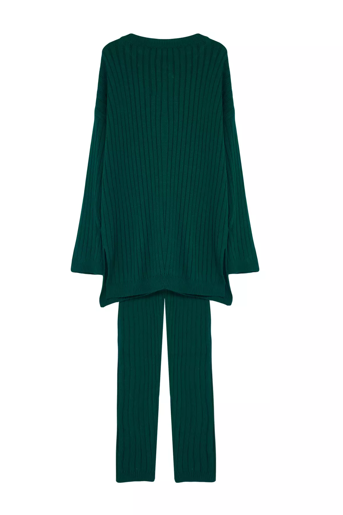 Wide Fit Emerald Green Corded Knitwear Set
