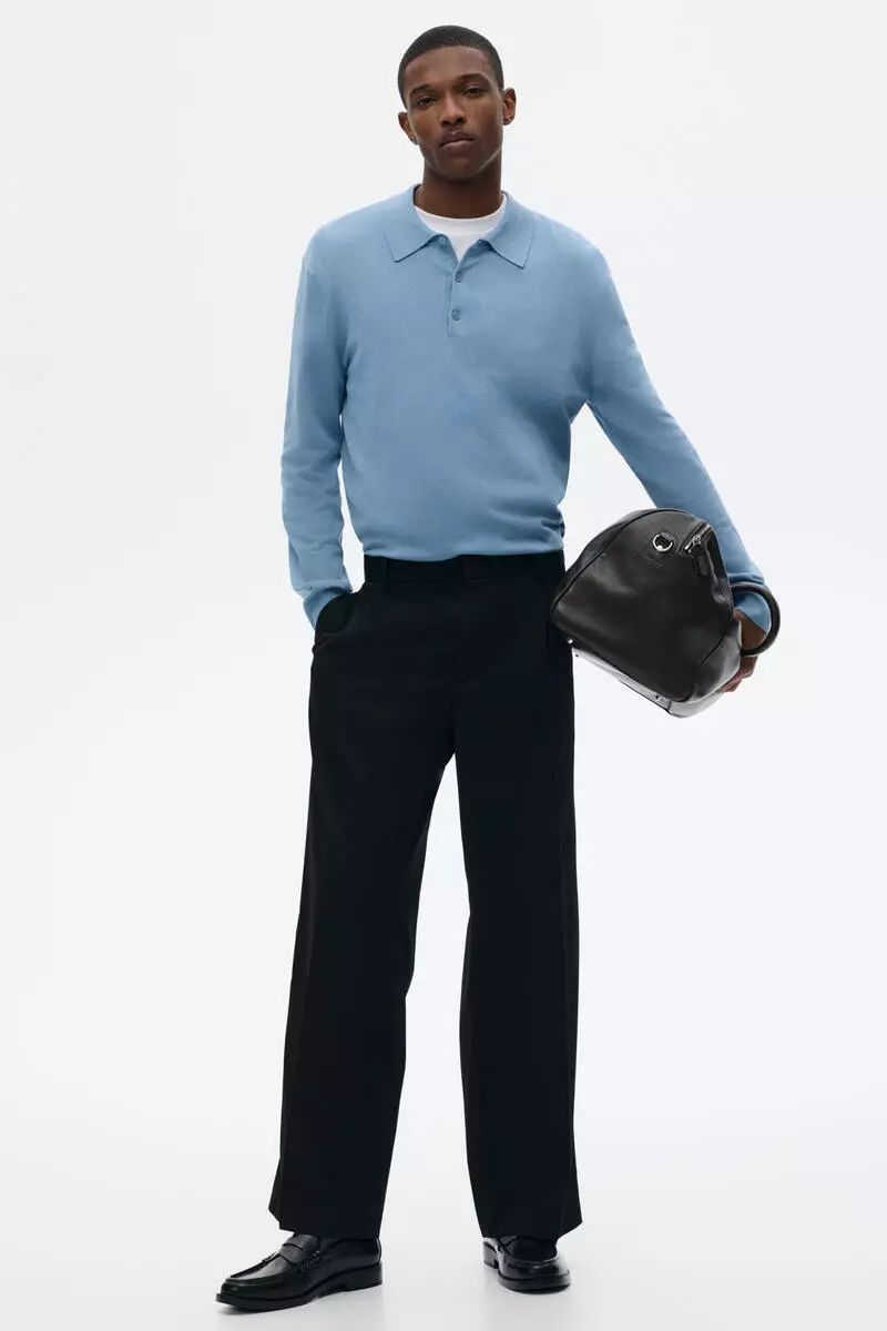 Regular Fit Fine-knit polo shirt