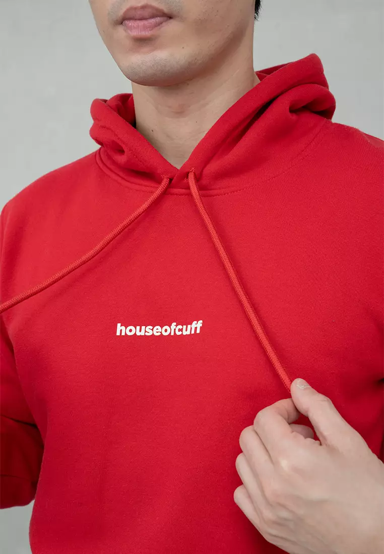 Houseofcuff Jaket Jumper Hoodie Tebal Premium Glow In The Dark Merah Maroon