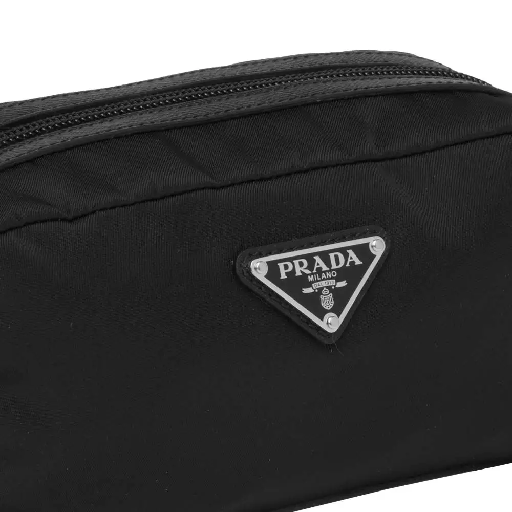 Jual Prada Prada ReNylon Saffiano Leather Toiletry Bag Black Original