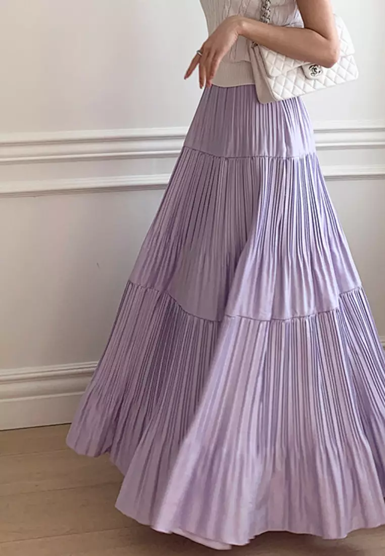 Elegant pleated skirt K061809-PU