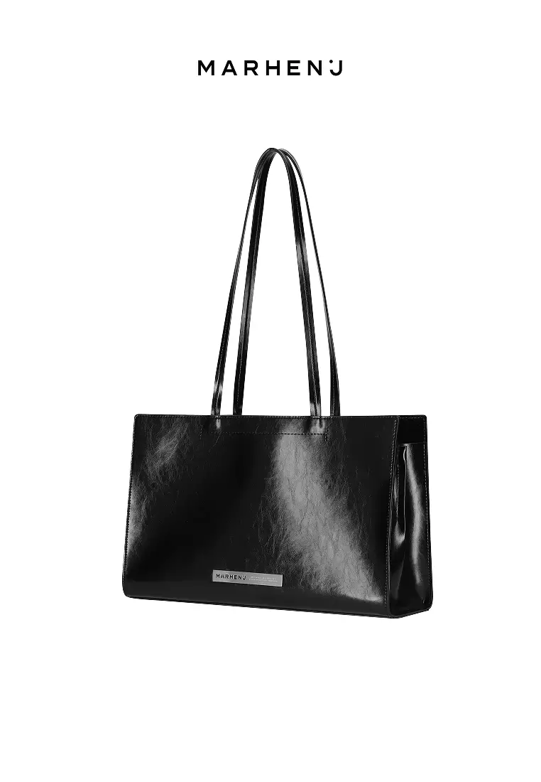 MAYA Vegan Leather Shoulder Bag Black