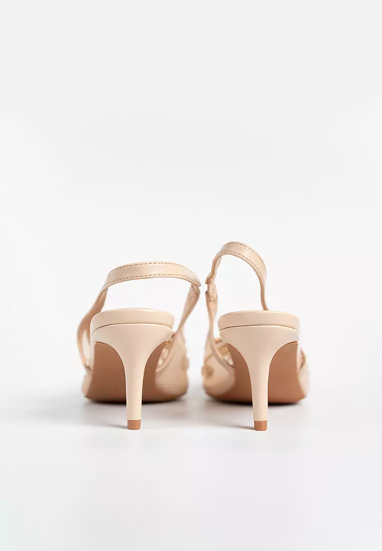 Evora Lace Slingbacks Pumps