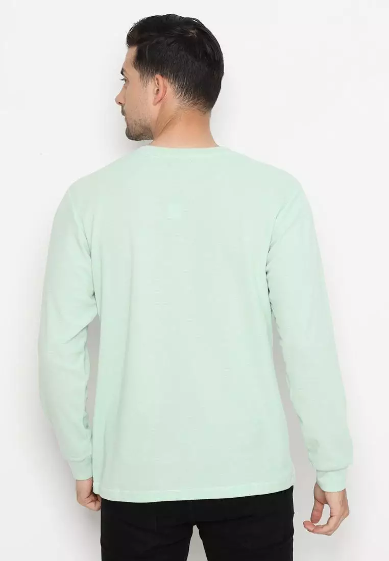 MATSUDA Kaos Polos Waffle Lengan Panjang Cotton Komoro