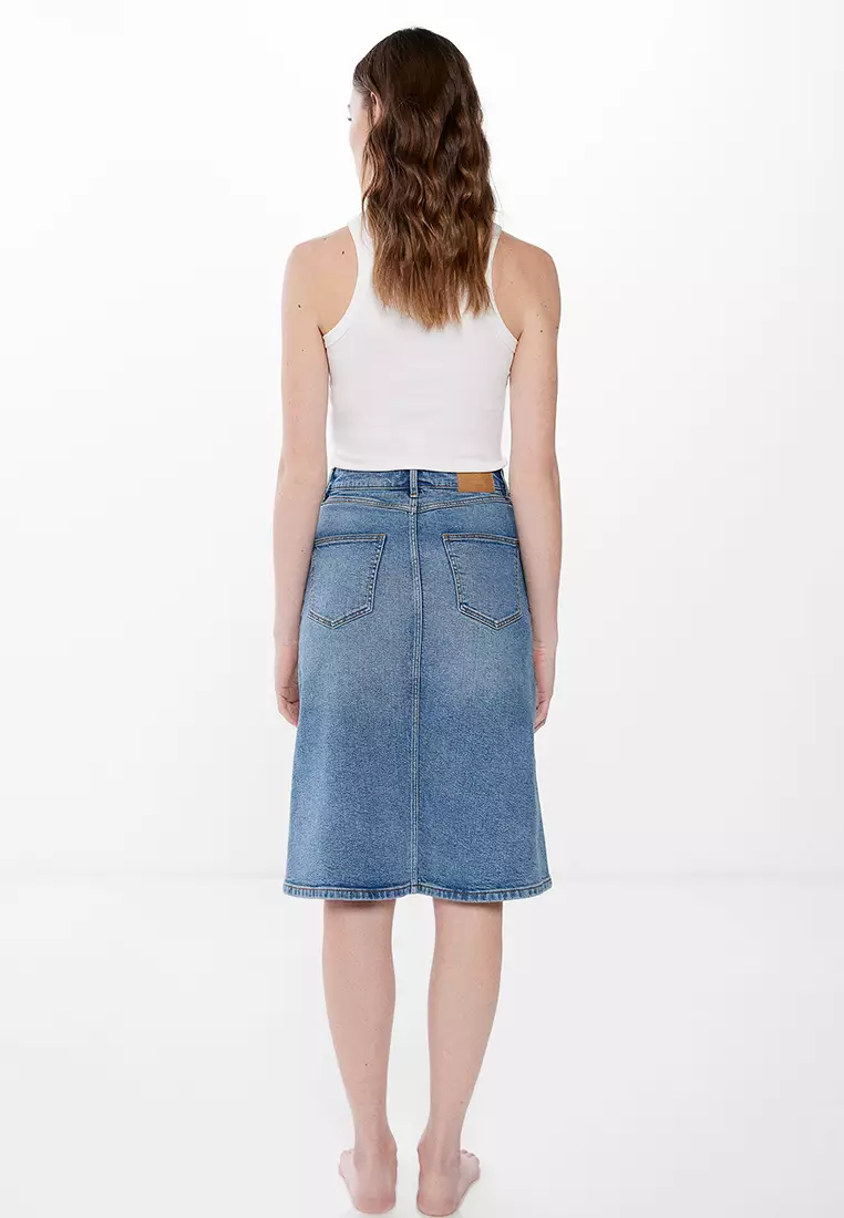 Denim Midi Skirt
