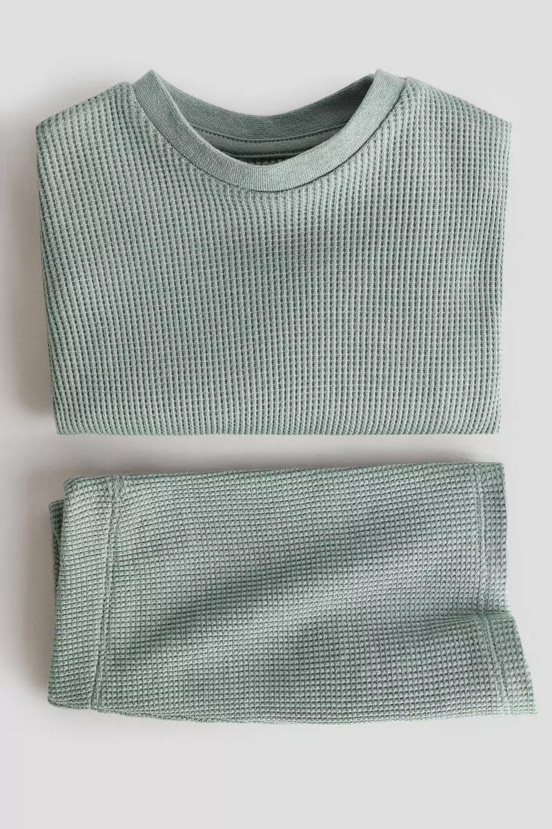 2-piece waffled cotton set