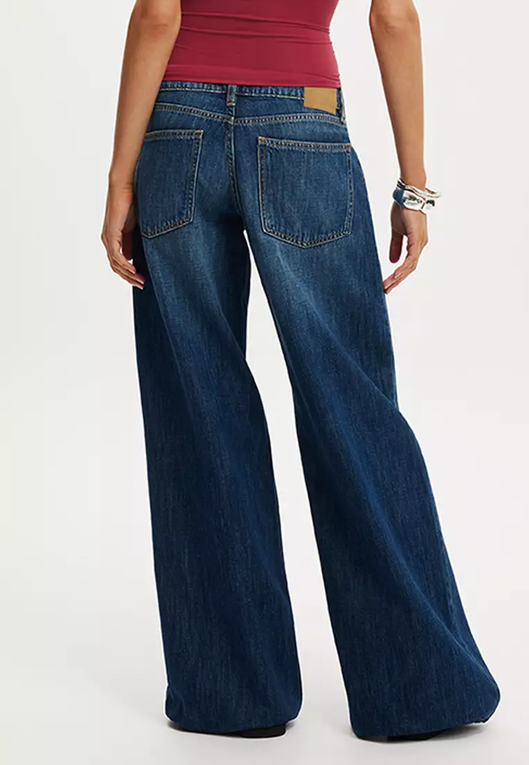 Low Rise Wide Jeans