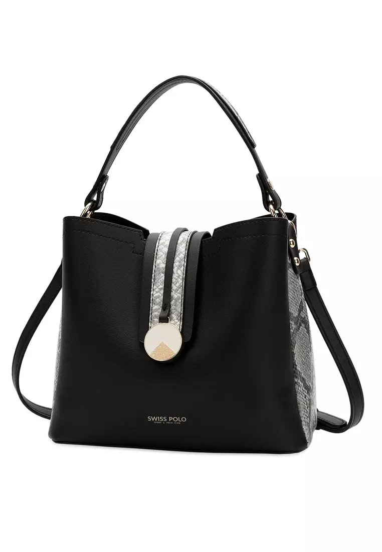 Top Handle Bag / Sling Bag / Crossbody Bag - Black