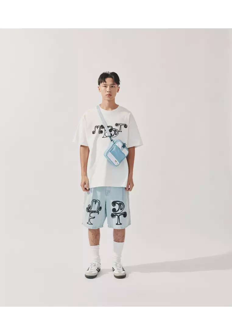 Plain-me 經典旅行小包 - 拼色特別版-藍色/白色