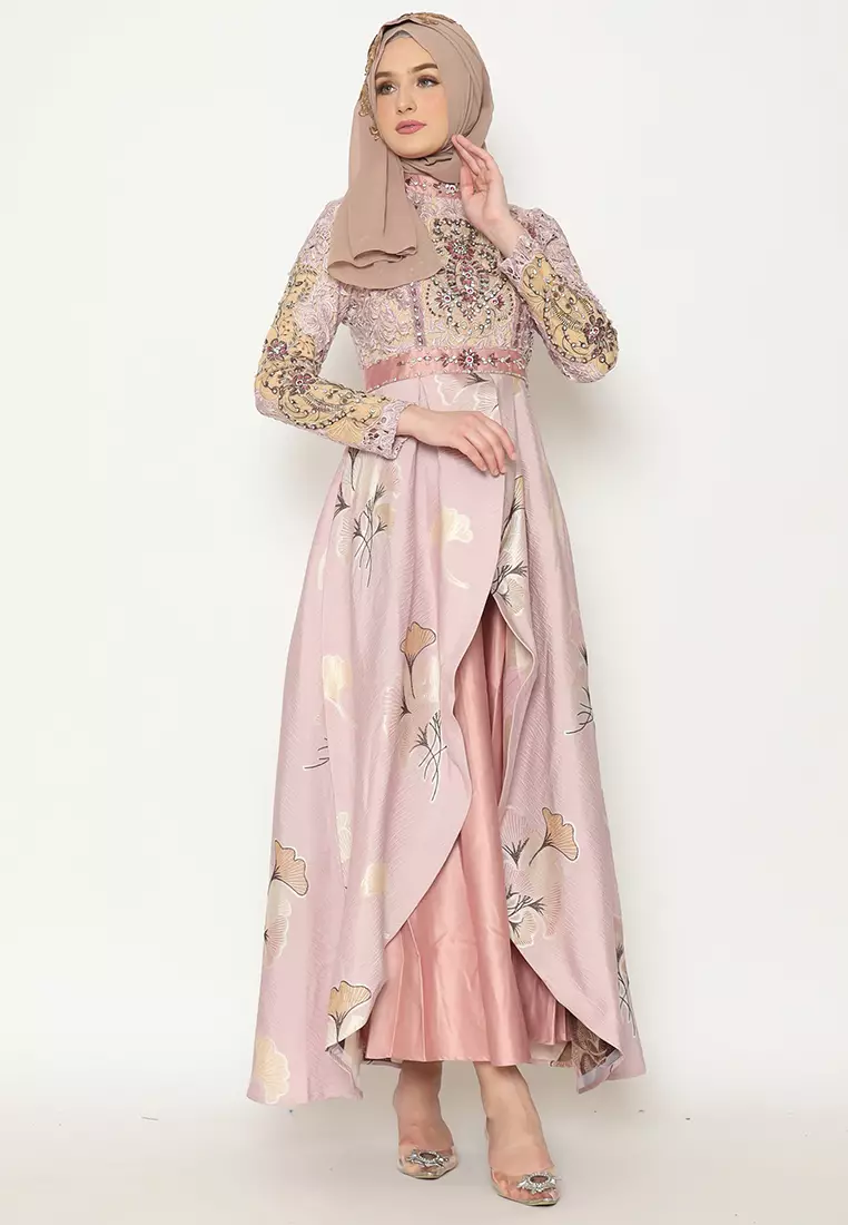 Bibiq Gamis Brokat Satin JACQUARD