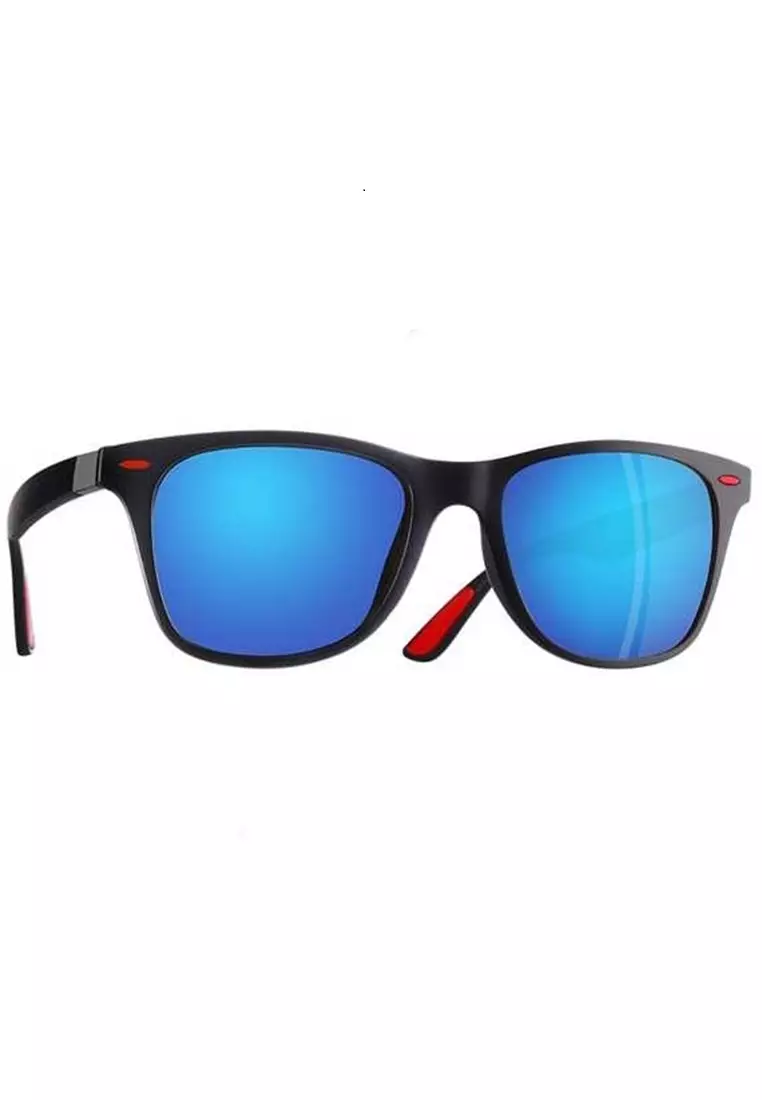 Adkins Kacamata Pria Wayfarer Polarized Sunglasses Material Polarized Lens ORIGINAL - Blue