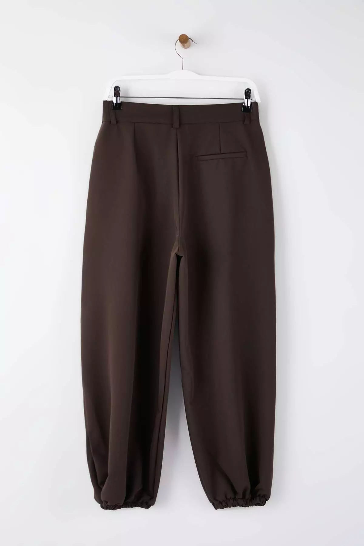 Brown High Waist Woven Baggy Trousers Twoaw26Pl169