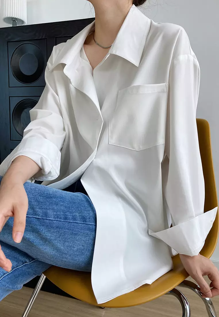 Lapel Back Button-down Shirt YX331