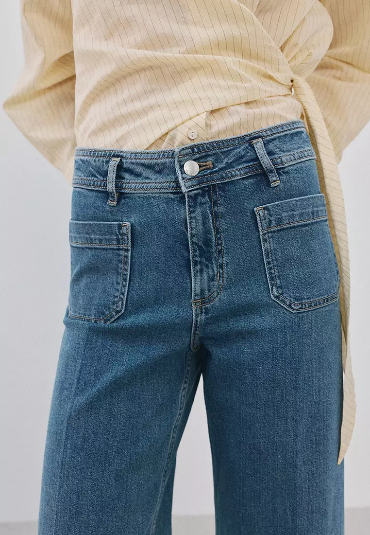 Wide Leg Jeans With Pockets