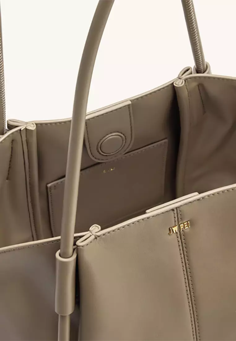 Nala Wide Tote Bag - Taupe