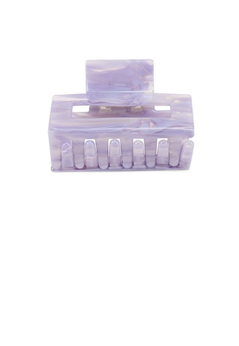 Glamorousky purple Fashion Simple Purple Pattern Geometric Hair Claw C8247ACD6E37D5GS_1