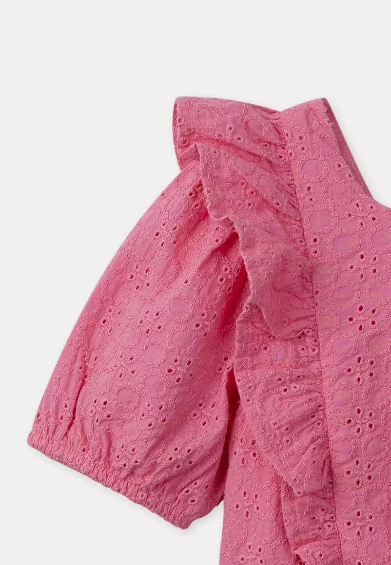 Pink BLOUSE / Pink embroidered blouse