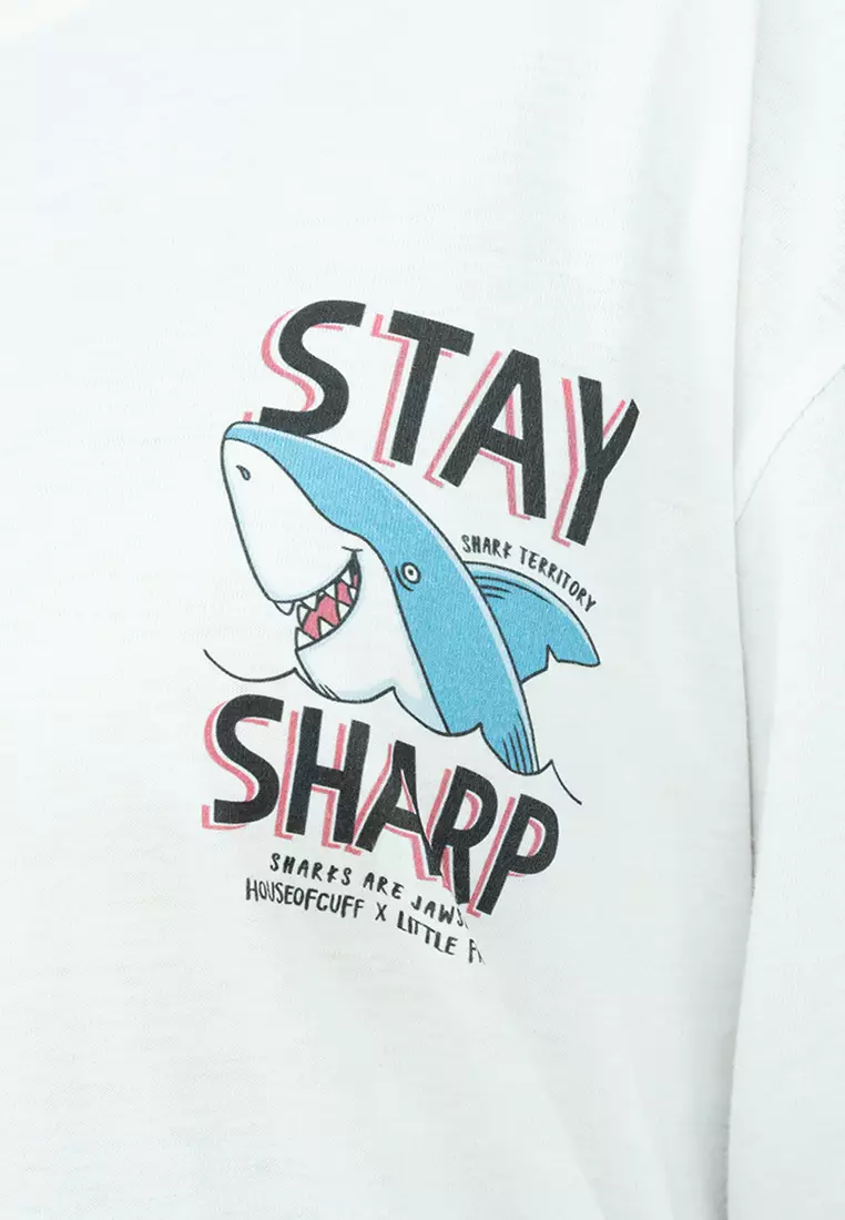 Kaos cotton combed lengan pendek wanita putih houseofcuff stay sharp