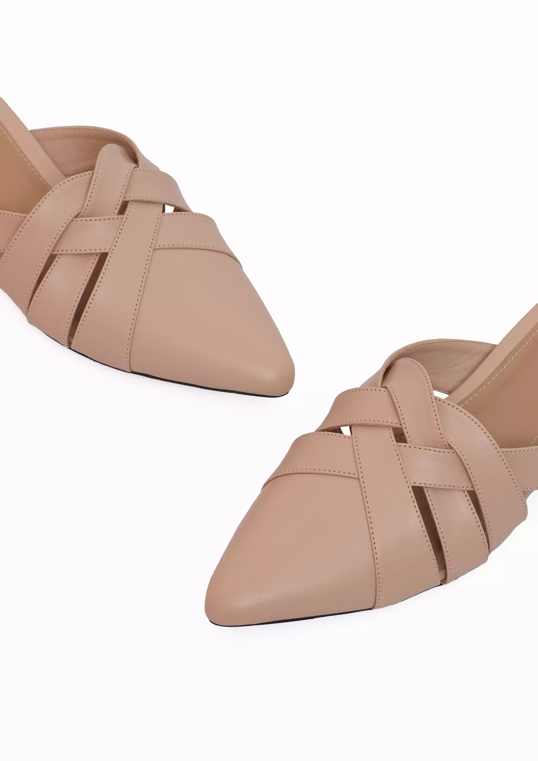 VIVI NICI - Tisya Sepatu Sandal Mules Wanita Hak 3 Cm Soft Pink