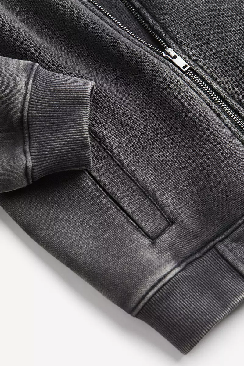 Buy H&M Oversized washed-look baseball jacket 2025 Online ZALORA