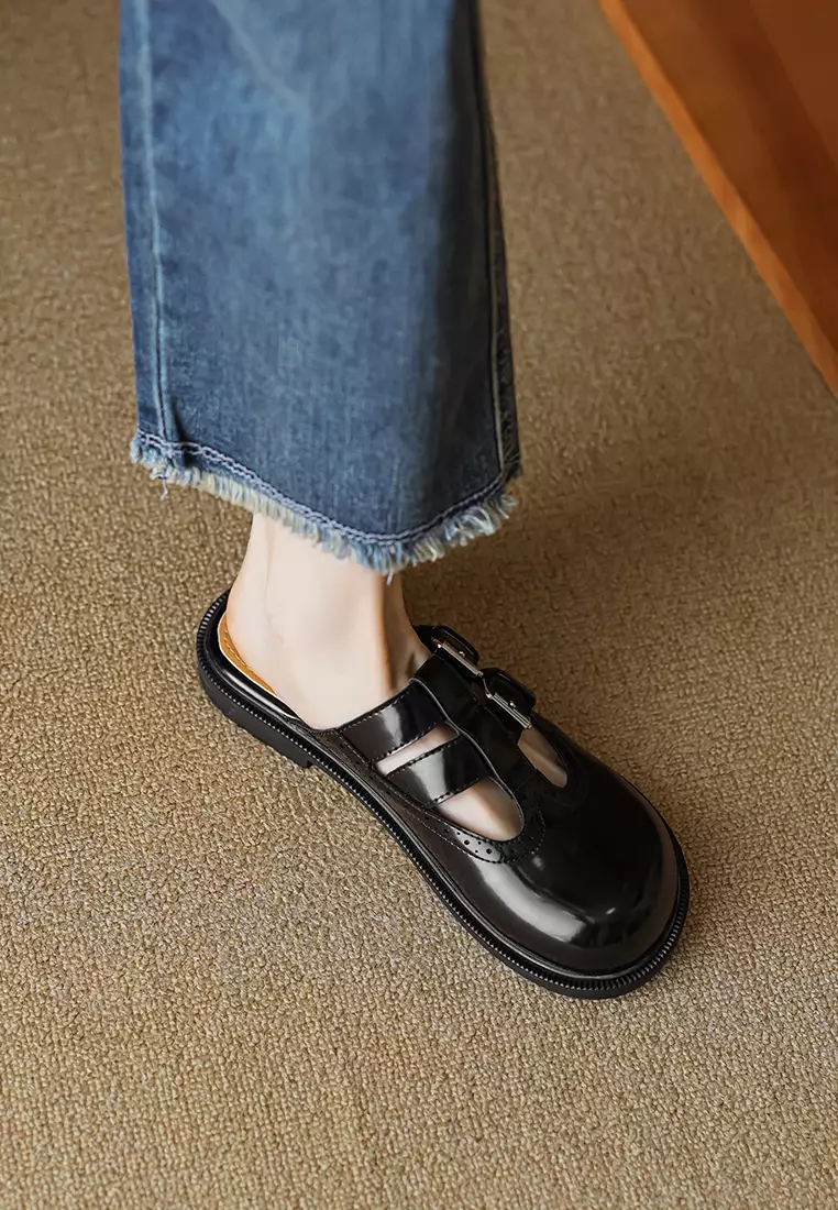 Double Strap Brogue Mules WW939-39