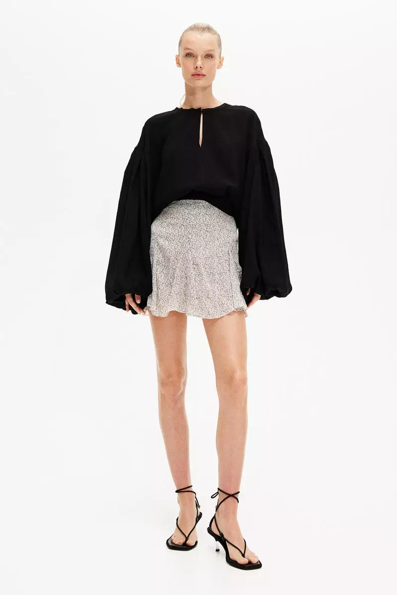 Flared mini skirt