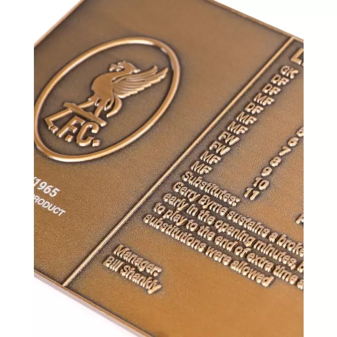 Liverpool FC Fa Cup Final 1965 Ticket - Official LFC Accessories Collectible Tiket