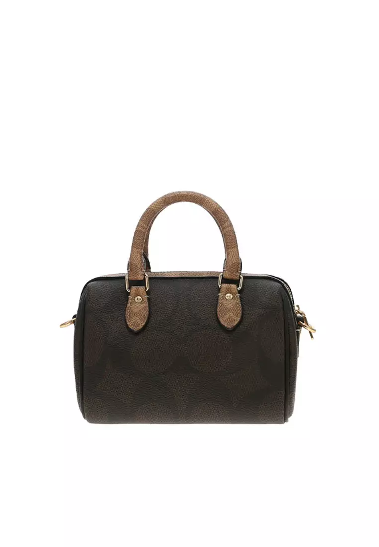 Mini Rowan Crossbody Bag In Blocked Signature Canvas CAB16