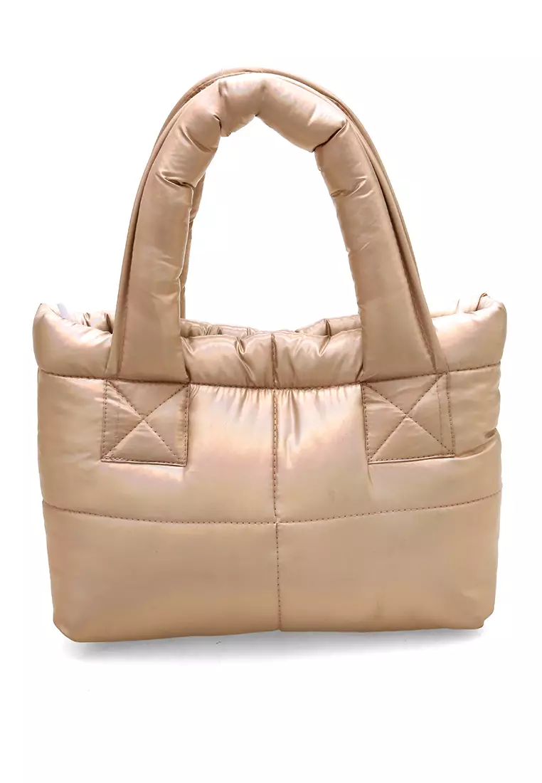 Angelina Pillow Puffy Bag Smooth Texture And High Quality - Holo Gold