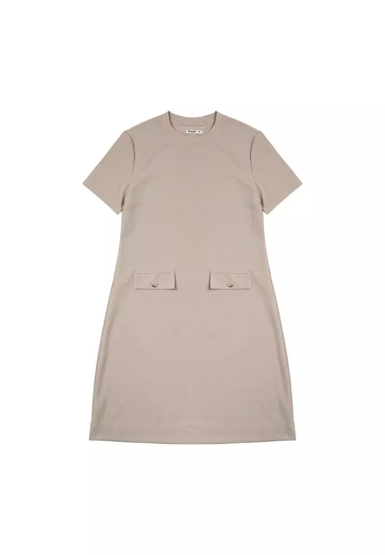 3Second Women's A Line Midi Dress Short Sleeve Loose Fit Viera HP-C010426