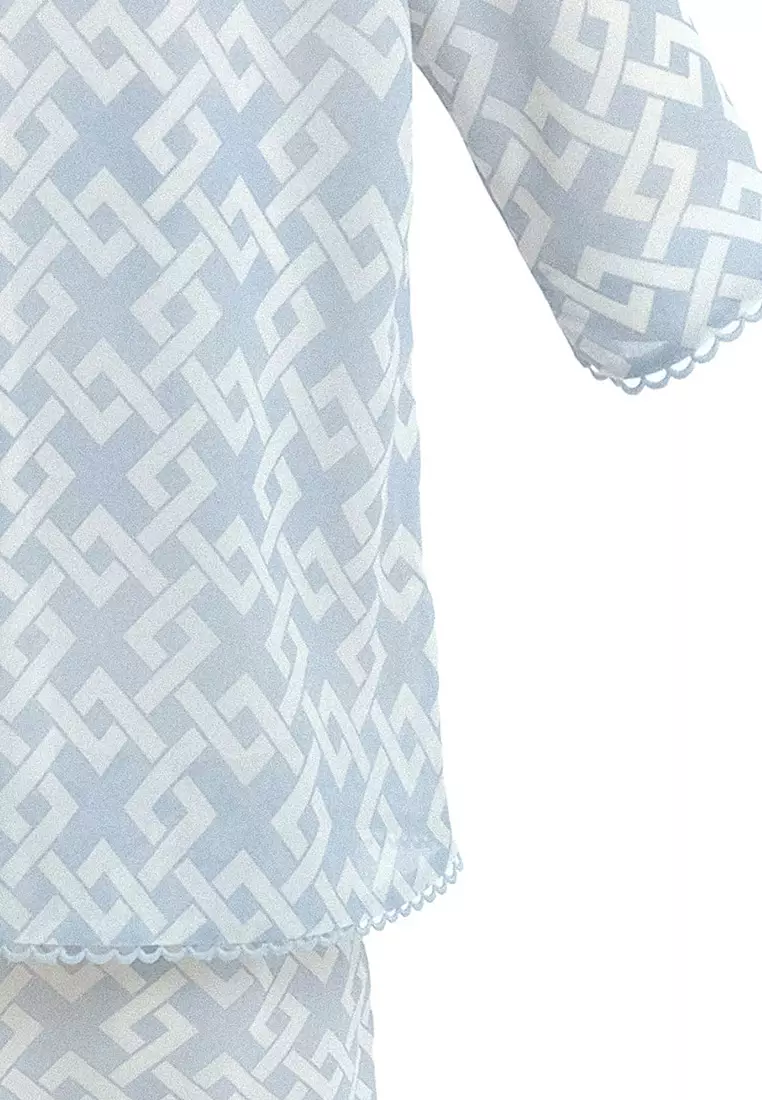 KIDS Duyong Set - Soft Blue Geometric