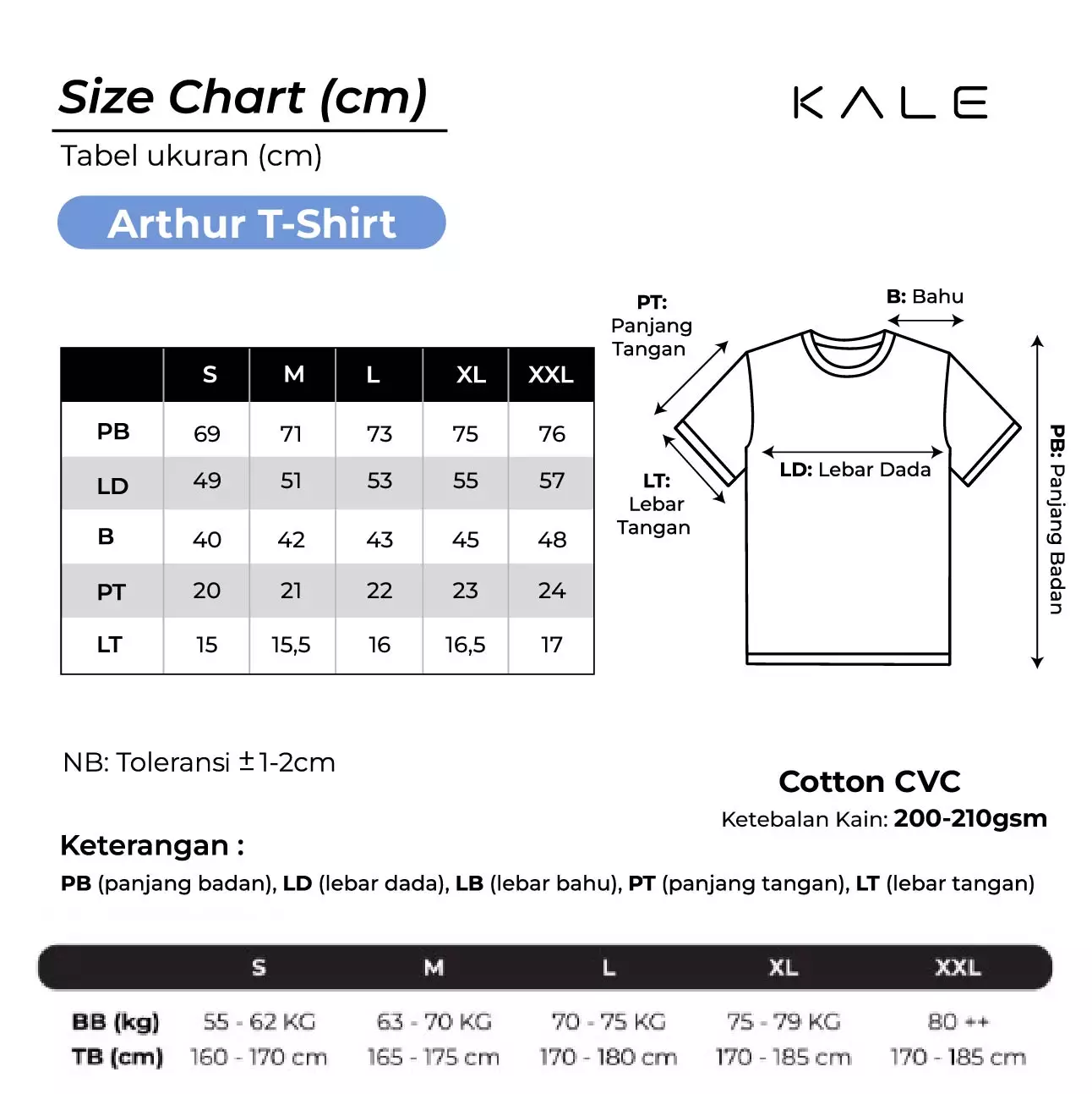 Kale Arthur Orange / T-Shirt Polos Pria Lengan Pendek / Unisex Casual
